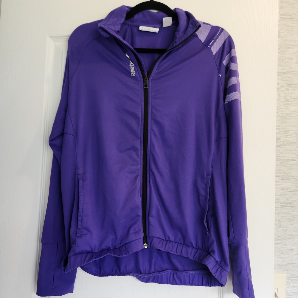 Reebok Women's Purple Zip Up Size L Euc